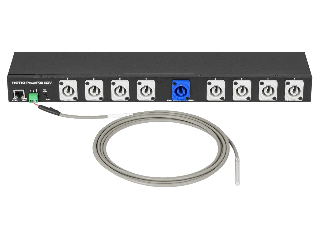 NETIO PowerPDU 8QV - main + T1 sensor.webp