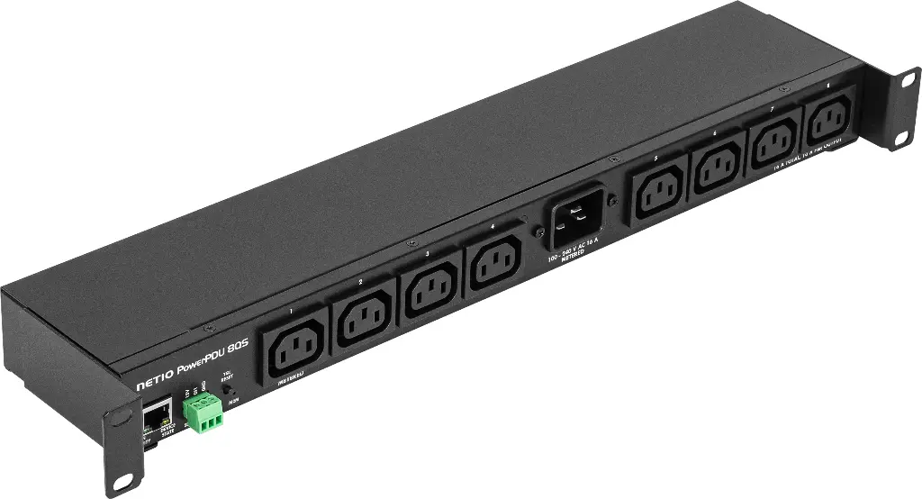 PowerPDU 8QS US - 8 Outlet Partial Metered and Controlled Rack Mount PDU with IEC Outlets