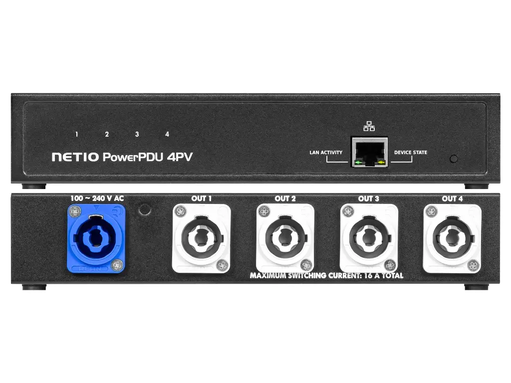 PowerPDU 4PV nc - 4 Outlet Controlled Half Rack PDU with PowerCON Outlets