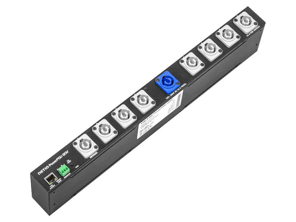 PowerPDU 8QV nc - 8 Outlet Partial Metered and Controlled Rack Mount PDU with PowerCON Outlets