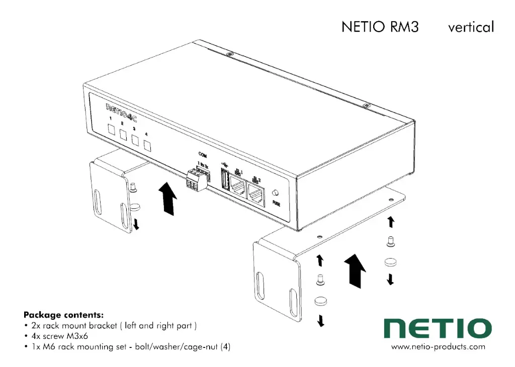 RM3 - Vertical Rack Mounting Kit for 1 unit of "PowerPDU 4xx" Products